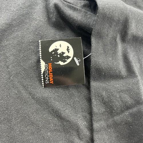 Holiday Editions Long Sleeve Tee Shirt Women's Black Sequin Halloween Ghost Sz S - Picture 4 of 5