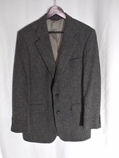 NICE MEN'S CRICKETEER GRAY HERRINGBONE SPORT COAT BLAZER SZ 42R