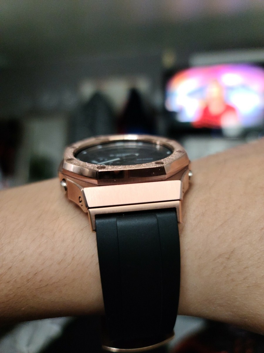 Casioak GA-2100SKE-7A mod 2nd gen ga2100 rose gold frosted