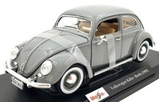 MAISTO 1:18 Scale  1955 Volkswagen Kafer - Beetle in Grey Diecast Model Car