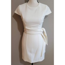 Alice + Olivia Crewneck Dress with Wrap Belt