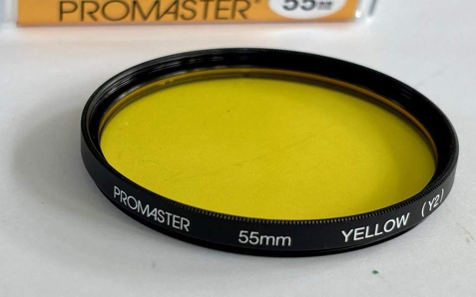 Promaster Yellow Y2 Filter 55mm, Factor 2 Filter, Made in Japan, B&W Photography - Image 2 of 4