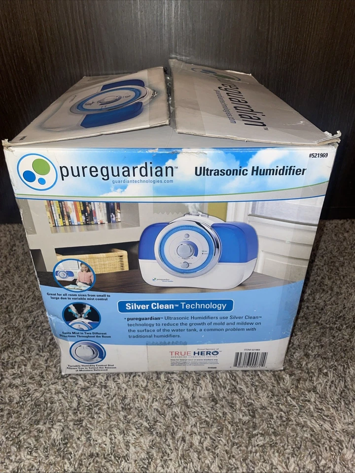 PureGuardian H4500 Ultrasonic Warm/Cool Anti-Germ Mist 120hour 2.4gal HUMIDIFIER - Image 3 of 4