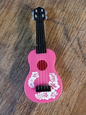 Our Generation Pink Ukulele Guitar 5.5'' Doll Accessory OG Love A Luau Hawaii  T6