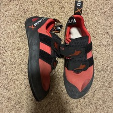 CLIMB X RAVE STRAP Red Climbing Shoes Us 7.5. Eu 40  Organic Hemp Lining