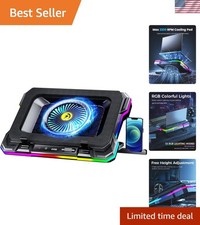 Gaming Laptop Cooling Pad, Laptop Cooler with 5.5inch Cooling Fan, Rapid Cool...