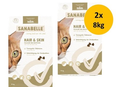 Sanabelle Hair & Skin | 2x 8kg Katzenfutter trocken Sparpack
