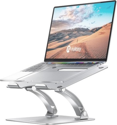 NULAXY Laptop Ständer, Höhenverstellbarer Belüfteter Laptop Halterung, Aluminium