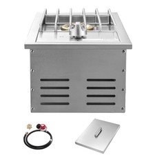Single Grilling Side Burner for Outdoor 15,000BTU Propane & Natural Gas