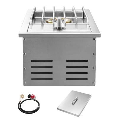 Single Grilling Side Burner for Outdoor 15,000BTU Propane & Natural Gas
