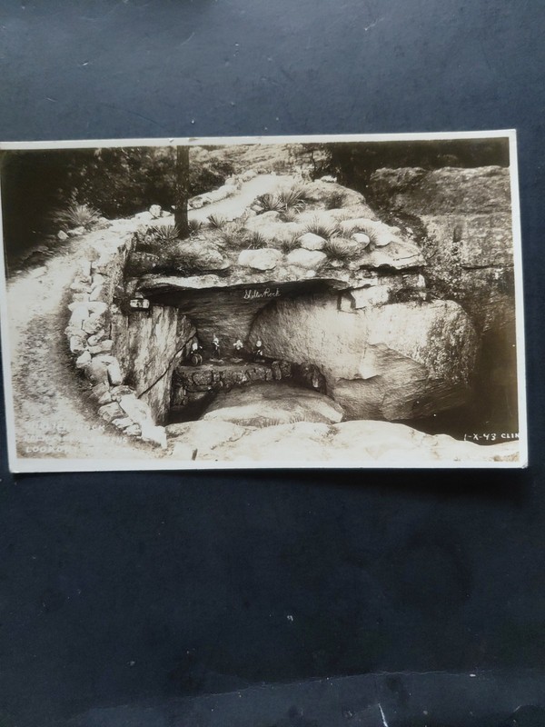 Chattanooga~Gnomes Proteced by Shelter Rock~Lookout Mountain~1920s RPPC Postcard