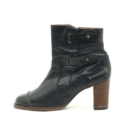 Kickers Damen 242291-50 Stiefelette Schwarz Leder Gefüttert Lederstiefel EU 40
