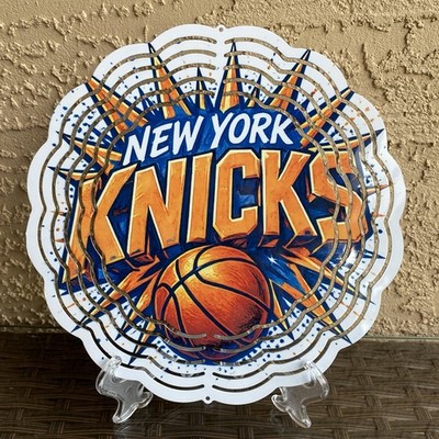 New York Knicks Inspired 8in Metal Round 3D Wind Spinner