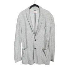 Faherty Inlet Knit Blazer Jacket Men's Medium Heather  Comfort Gray Textured