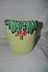 HTF Mccoy Light Green Jardiniere With Applied Leaves And Berries