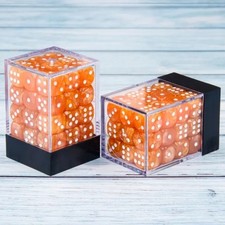 Galactic Dice Premium Dice Sets - D6 Orange Pearl 12mm 36 Count