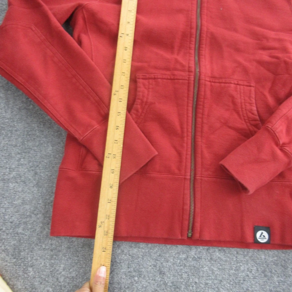 American Giant Hoodie Womens Medium Red Full Zip 100% Cotton Made USA Sweatshirt - Image 4 of 4