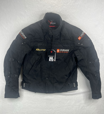 Duhan Motor Sports Motorcycle Racing Jacket Medium Black Armor  Brand New No Pad