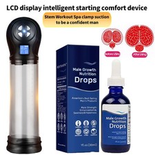 Vacuum Electric Penis Pump rechargeable Male Men Penis Enlarger With Male Drops