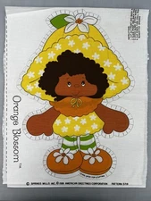 ORANGE BLOSSOM American Greetings Corp. Vintage Pillow Pattern 1981 Panel