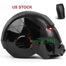 Black Iron Man 1:1 MK5 Jarvis Deformable Voice Control Wearable Helmet Full Mask