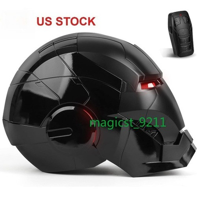 #ad #ad Black Iron Man 1:1 MK5 Jarvis Deformable Voice Control Wearable Helmet Full Mask $149.60