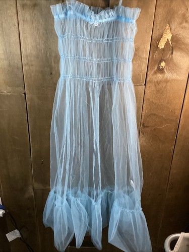 Madelyn Women’s Baby Blue Toule Dress Size Medium - Picture 2 of 4