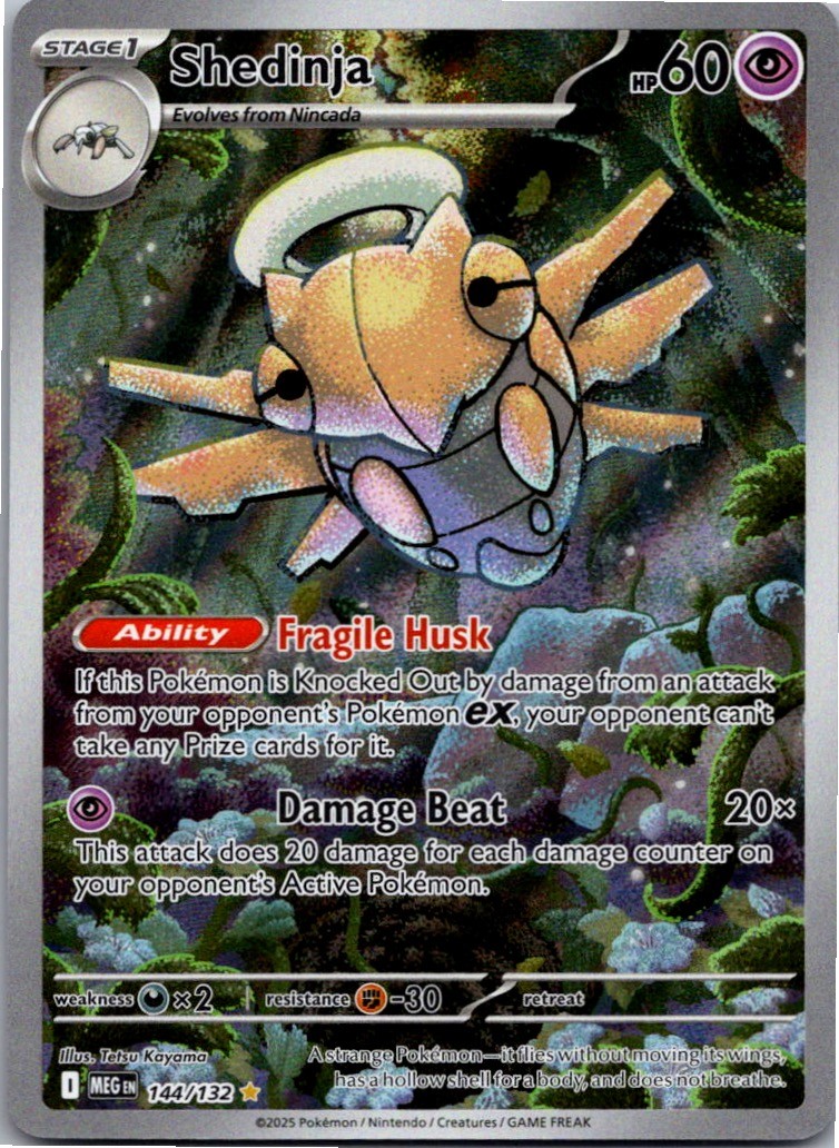 Shedinja 144/132 Illustration Rare Mega Evolution Pokemon Holo Near Mint