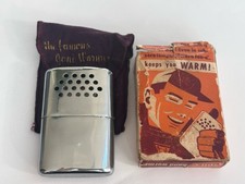 Vintage Jon-e Hand Warmer In Original Box W/ Soft Cloth Pouch