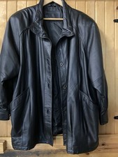 Vintage 90  s Y2K Jacqueline Ferrar Leather Jacket Coat Womens Size XLarge Black