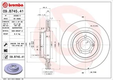 Brembo 09.B745.41 Brake Disc for Mercedes-Benz