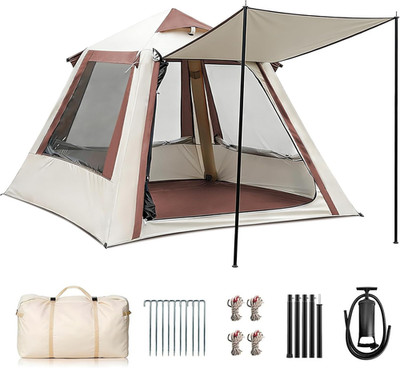 Inflatable Tents for Camping, Easy Setup Inflatable Tent with Canopy, Large Glam