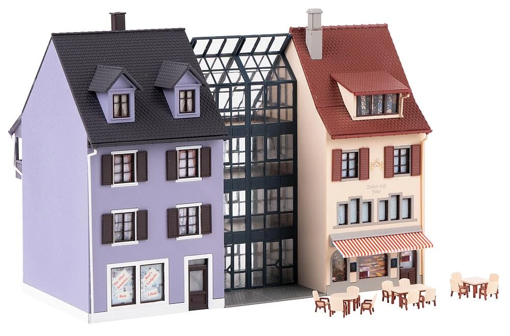 FALLER 130707 Row of small town houses 1:87 H0 Gauge # NEW in OVP #