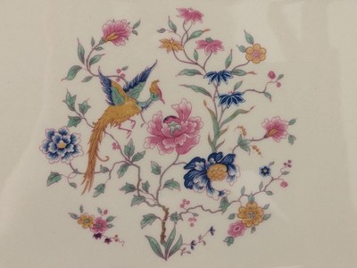 Royal Worcester Spode Bird Of Paradise Small Tray Palissy England Pastel Floral