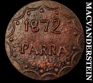 Mexico: 1872- 1/8 Reale Hacienda Token- Xalpa- Scarce Better Date #L4386