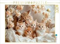 Calvendo Puzzle Family Happiness On Quiet Paws | 1000 Pieces, Finished Size 25.2