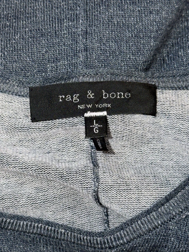 RAG & BONE COTTON LINEN PULLOVER SHIRT SZ L - Image 4 of 4