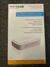 NETGEAR Business 5-Port Gigabit Ethernet Unmanaged Switch GS605 White New in Box