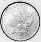 1885 MORGAN SILVER DOLLAR, BU, BEAUTIFUL 90% SILVER COIN, ESTATE SALE, #0134