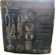 NEW BIG GAME TREESTANDS EZ-ON Vest Harness & Backpacking System Small/Medium