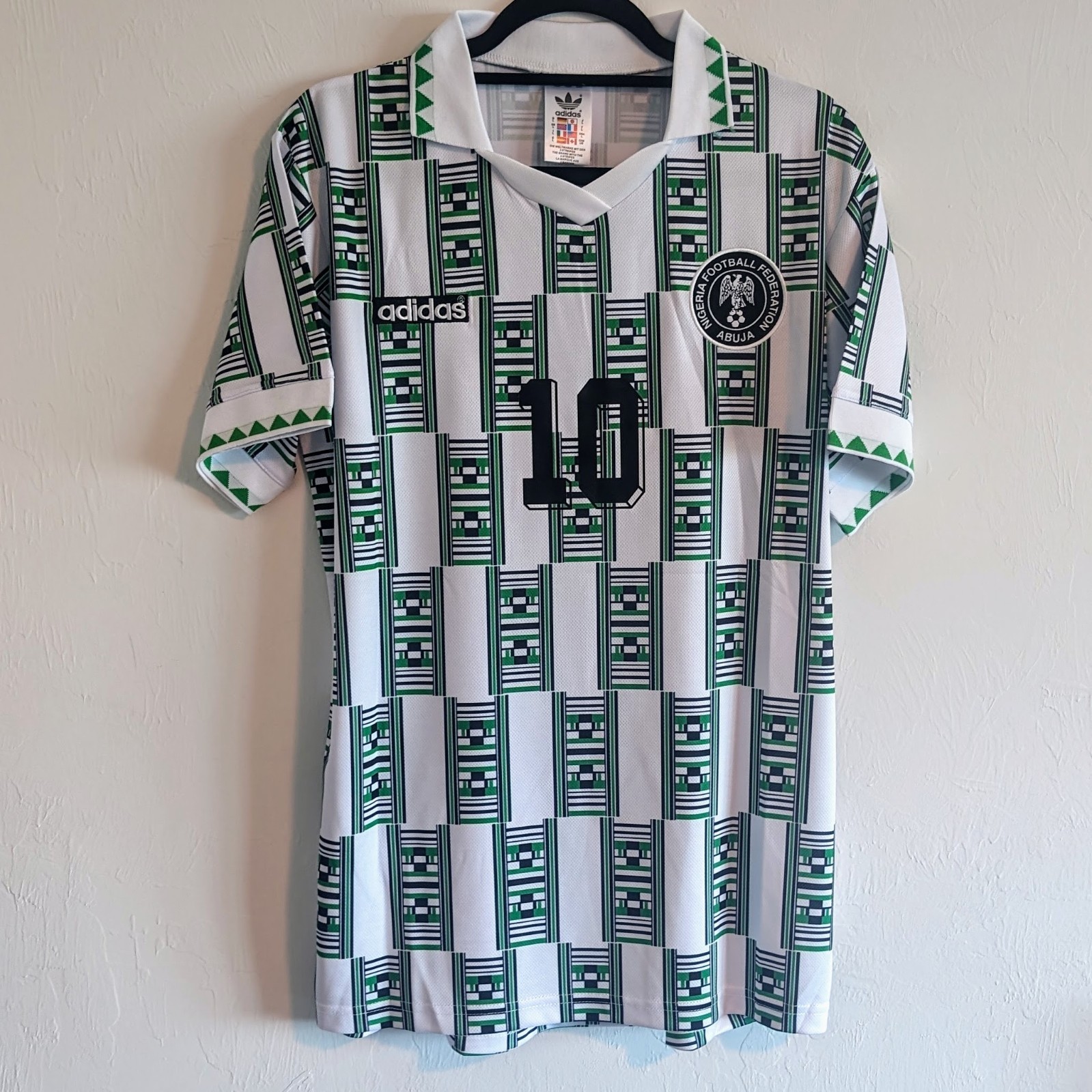 Nigeria jayjay okocha 1994 retro jersey men's l