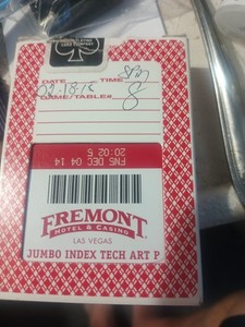 las vegas Fremont casino used playing cards