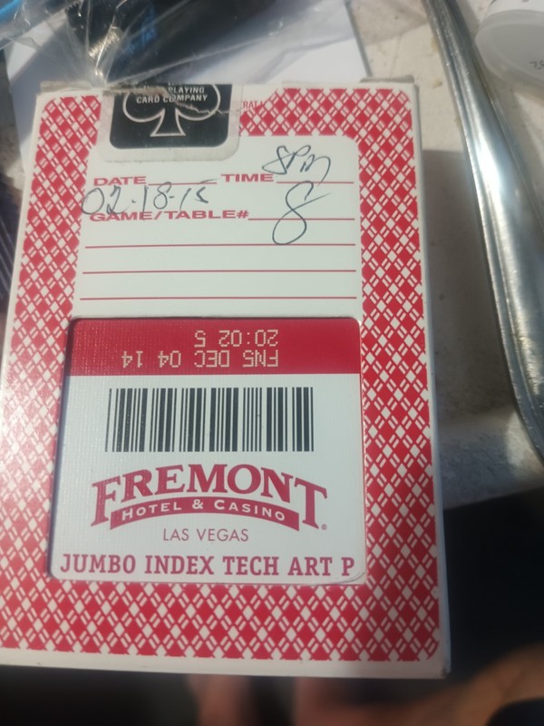 las vegas Fremont casino used playing cards