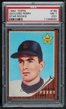 1962 Topps Gaylord Perry #199 PSA 7 (OC) HOF uk2