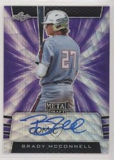2019 Leaf Metal Draft Purple Wave 2/15 Brady McConnell #BA-BM2 Auto 7m3