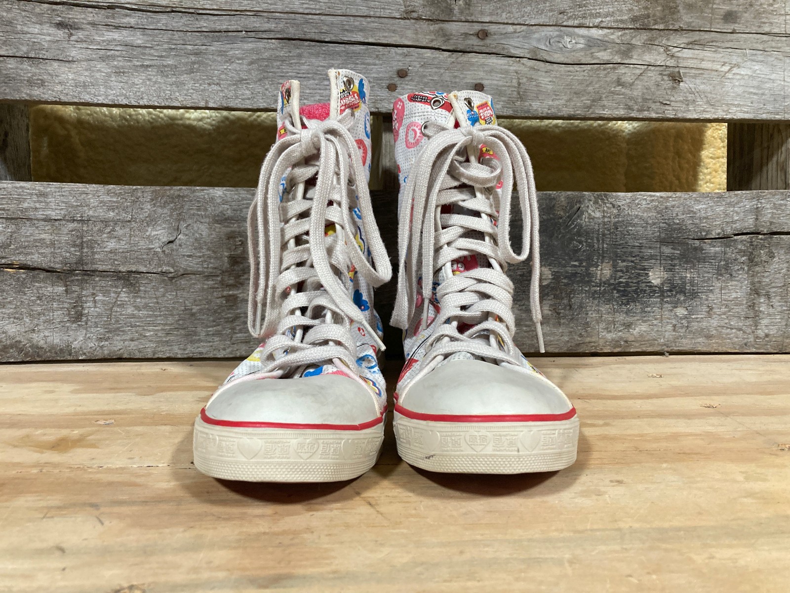 Harajuku Lovers High Top Shoes - Womens 9.5 - Gwen Stefani - Hearts Candy