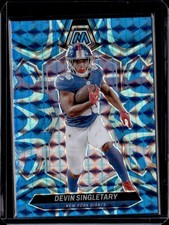 2024 Panini Mosaic #163 Devin Singletary Mosaic Reactive Blue