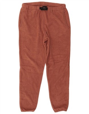 Jack Wolfskin Mens Fleece Tracksuit Trousers Joggers Large Orange BZ16