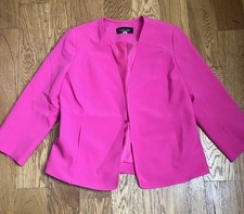 Black Label by Evan Picone Blazer Sport Coat Women's M Medium Pink Used