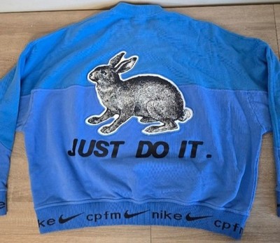 Nike CPFM Blue Pullover Sweatshirt XL Crew Neck Turtle Rabbit no